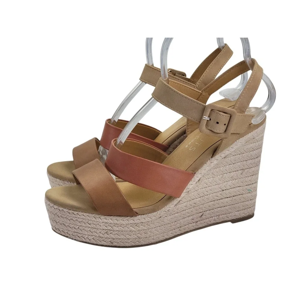 Coconuts by Matisse Ping Women's Brown‎ Espadrille Platform Sandals Size 10M